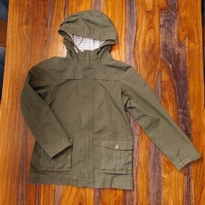 MOUNTAIN WAREHOUSE Girl's Khaki Green Cotton Hooded Jacket - Size 11/12